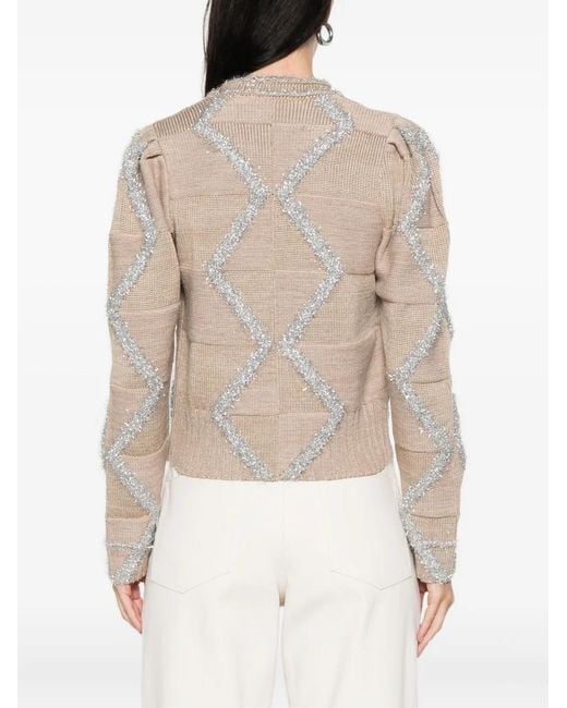 Cecilia Prado Natural Diamond Pattern Cardigan