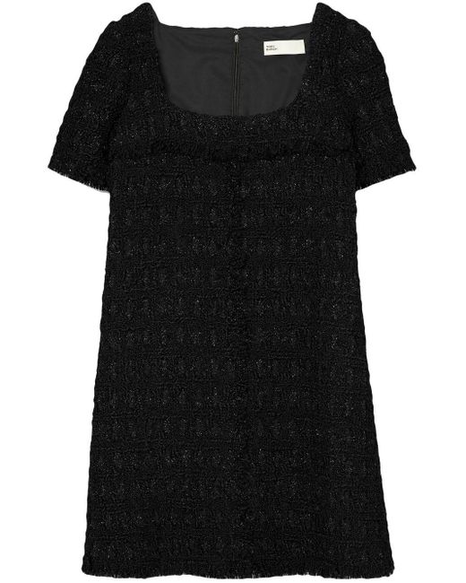 Tory Burch Tinsel Tweed Mini Dress in Black Lyst