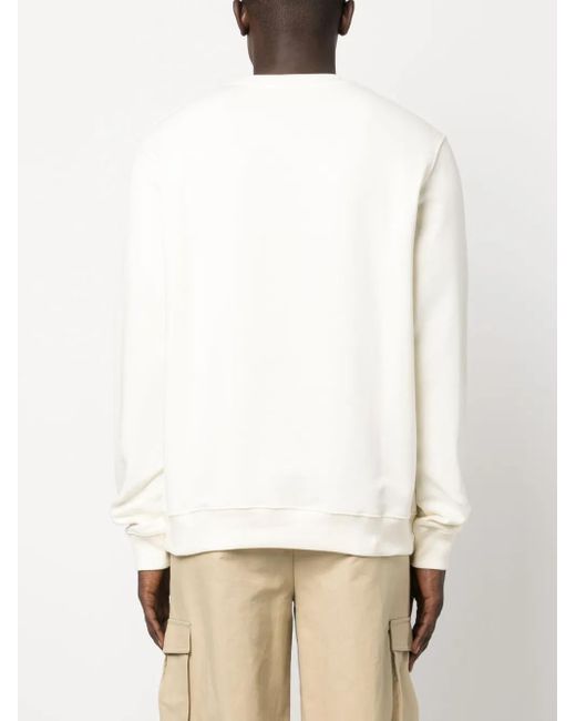 MSGM White Logo-Print Sweater for men