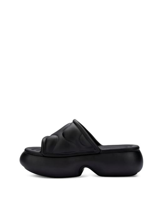 Melissa Black Puff Platform Slides