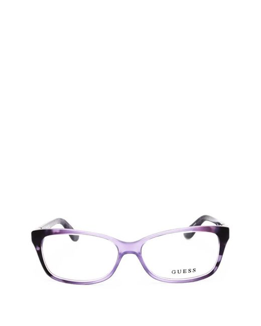 Guess White Rectangle-Frame Glasses