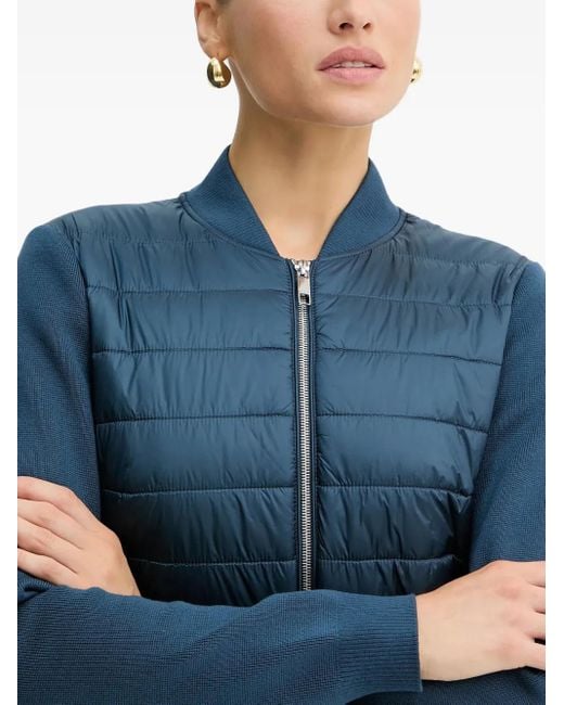 Boss Blue Quilted Panelled Jacket