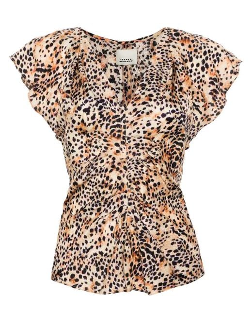 Isabel Marant Brown Lonea Blouse