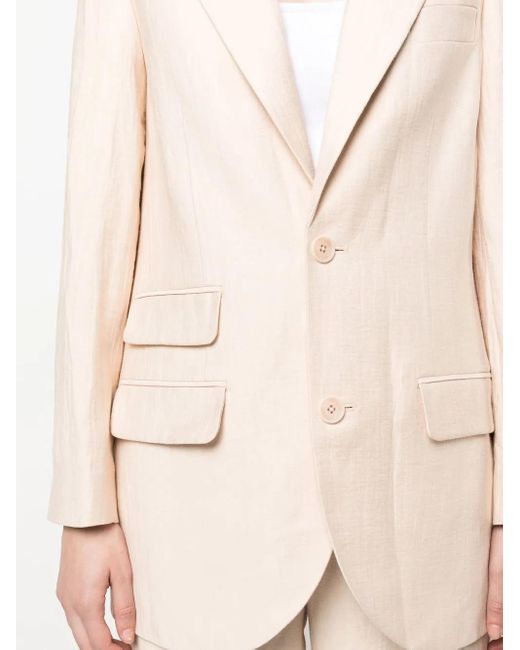 Zadig & Voltaire Natural Single-Buttoned Blazer
