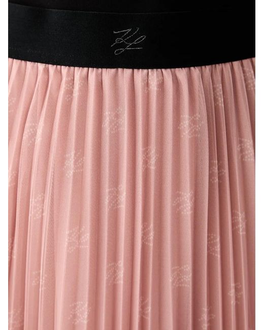 Karl Lagerfeld Pink Pleated Skirt