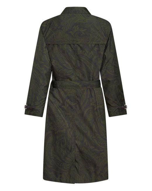 Etro Gefütterter Mantel mit Paisley-Print in Black für Herren