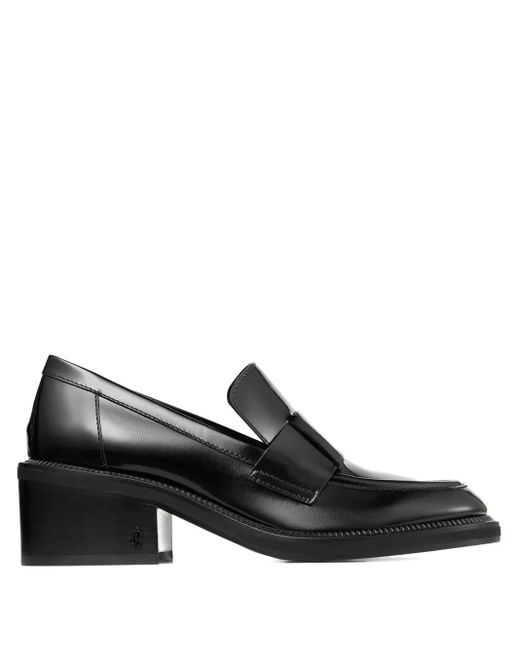 Jimmy Choo Black Tylor Loafer mit Blockabsatz 50mm