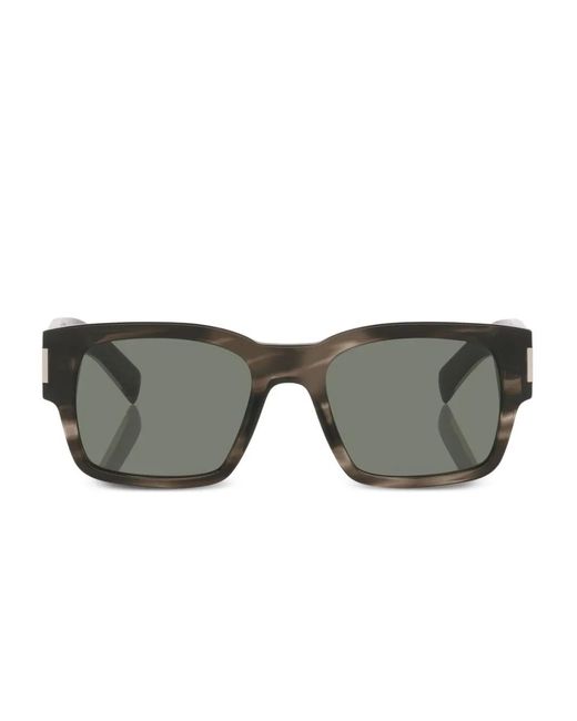 Saint Laurent Gray Sl 617 Rectangle-Frame Sunglasses for men