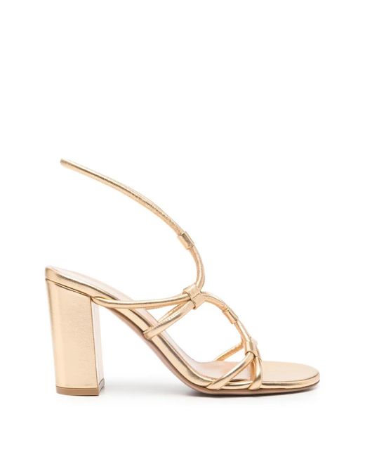 Gianvito Rossi Natural Open-Toe Heeled Sandals