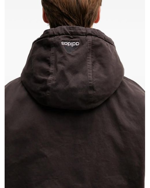 Adidas Black Hooded Zip Jacket for men