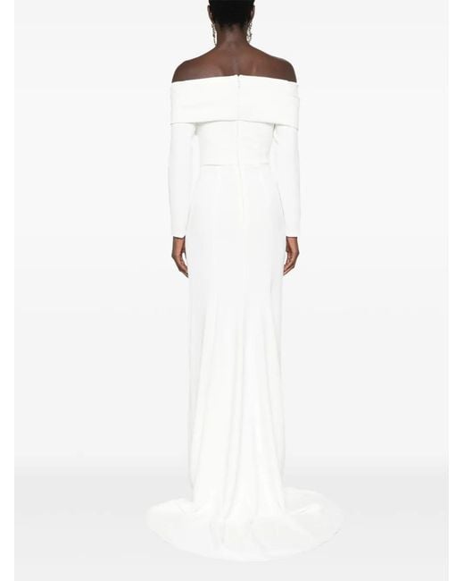 Solace London White Lyla Maxi Dress