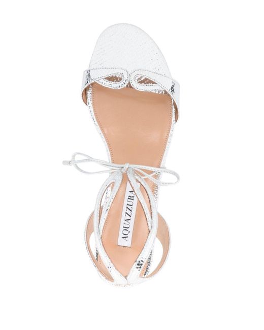 Aquazzura White Tessa Leather Sandals