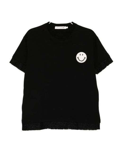 T-Shirt À Slogan Embossé Joshua Sanders en coloris Black
