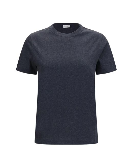 Brunello Cucinelli Blue Crew-Neck T-Shirt