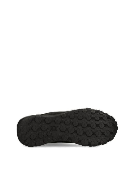Caterpillar Black Padded-Panel Textured Sneakers for men
