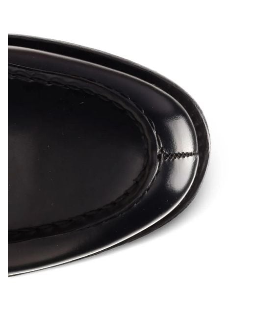 Al Duca D'aosta Black Horsebit-Detail Loafers for men