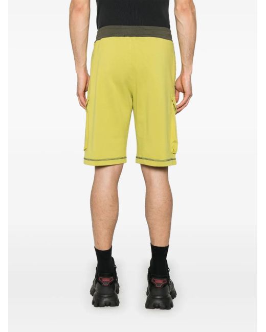 C P Company Diagonal Fleece Cargoshorts in Yellow für Herren