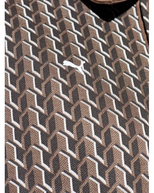 PUMA Brown X Jjjjound Patterned Polo Shirt for men