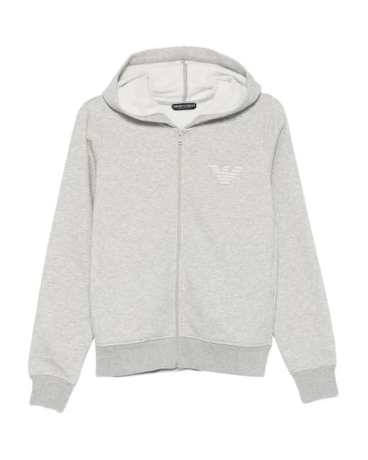 Emporio Armani Gray Zip-Up Hoodie
