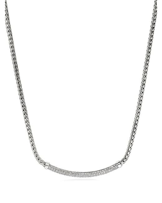 John Hardy White Jh Essential Diamond Necklace