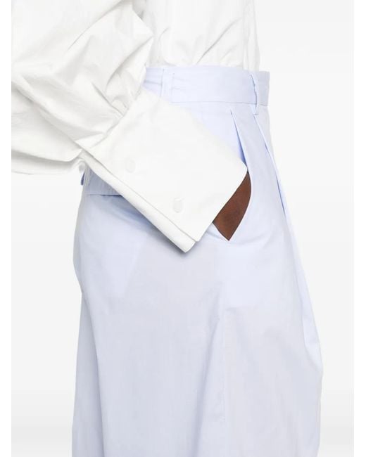 Thelatest White Axel Pleat Trousers