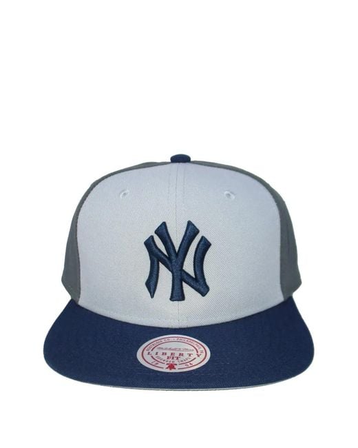 Mitchell & Ness Blue X Mlb New York Yankees Triple Play Liberty Embroidered Cap for men