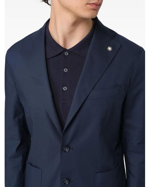Manuel Ritz Blue Patch-Pocket Blazer for men