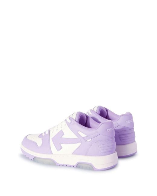 Off-White c/o Virgil Abloh Purple Out Of Office Leather Sneakers