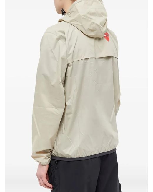 COMME DES GARÇONS PLAY White X K-Way Half-Zip Hooded Jacket