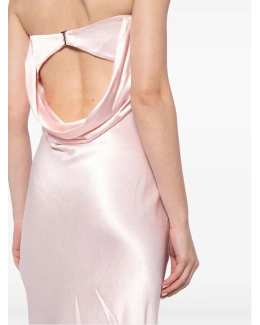 Bec & Bridge Pink Moon Dance Strapless Maxi Dress