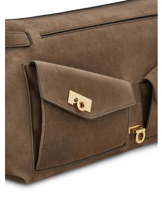 Ferragamo Hig クラッチバッグ L Brown