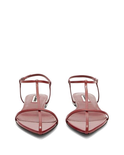 Jil Sander Pink Flat Strappy Sandals