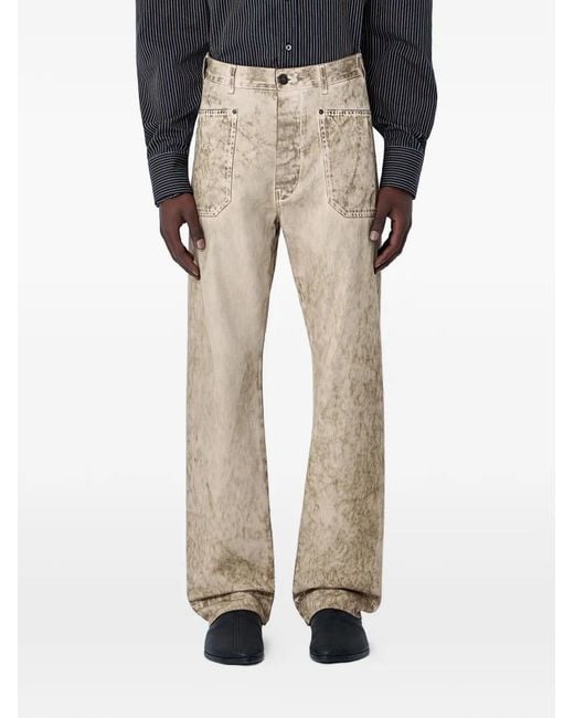 Vivienne Westwood Natural Logo-Patch Five-Pocket Jeans for men