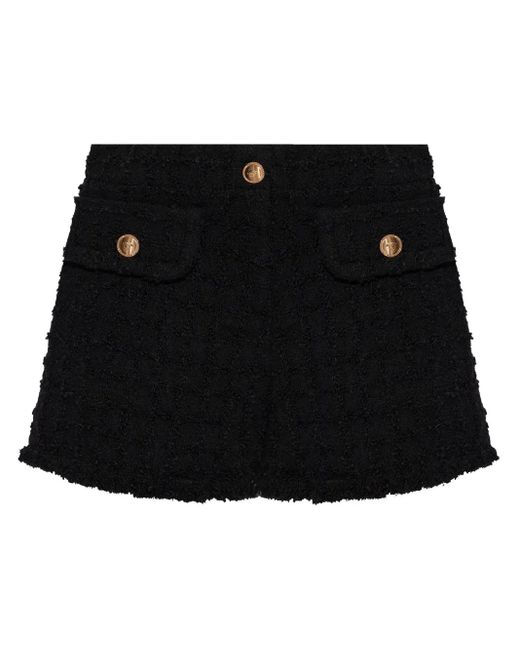 Versace Black Tweed Shorts