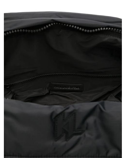 Karl Lagerfeld Black Padded Weekender