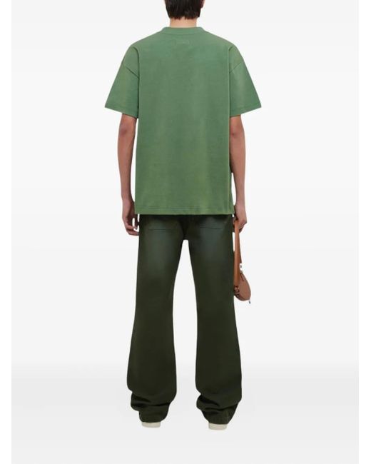 flâneur Green Logo-Print T-Shirt for men