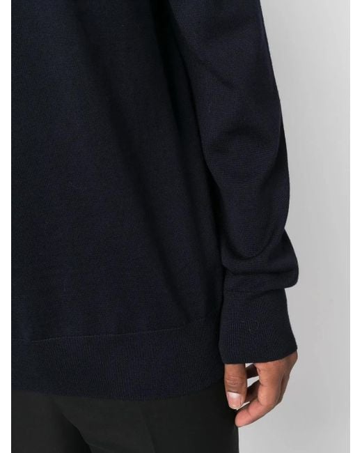 Jil Sander Blue Crew-Neck Wool Jumper for men