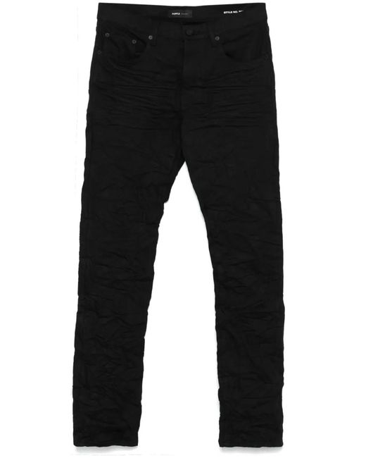 Purple Brand Black Raw Flared Jeans for men