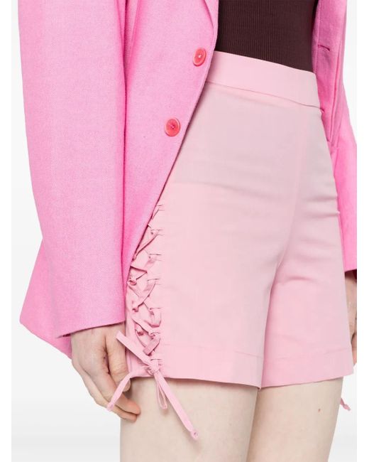 FEDERICA TOSI レースアップ ショートパンツ Pink
