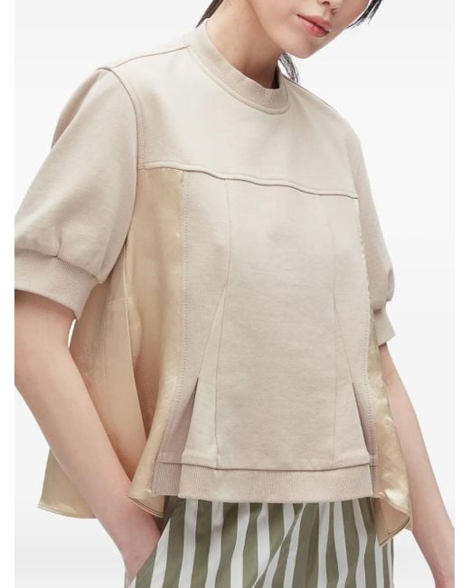 T-Shirt Con Inserti di 3.1 Phillip Lim in Natural