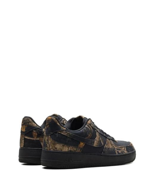 Nike Black Air Force 1 '07 Realtree Lace-Up Sneakers for men