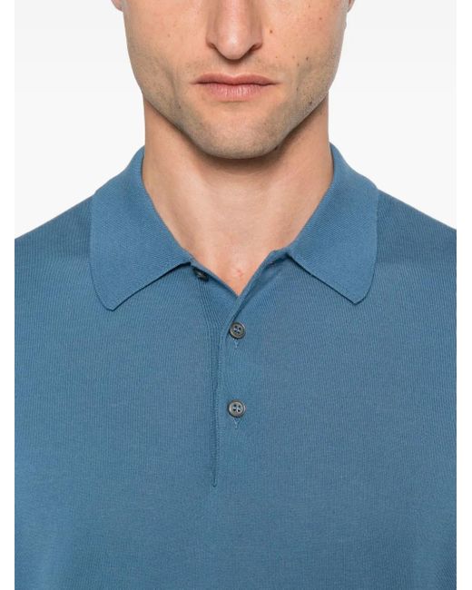 Gran Sasso Blue Short-sleeve Polo Shirt for men