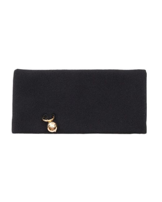 Philosophy Di Lorenzo Serafini Black Piercing-Detail Scarf