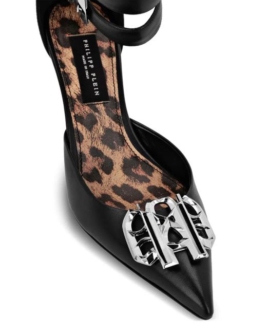 Philipp Plein Black Gothic Mid-Heel Pumps