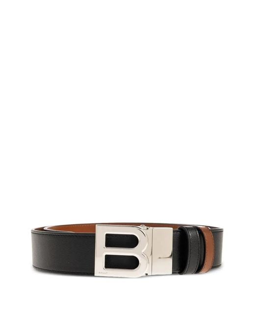 Bally White B-Logo Leather Belt for men