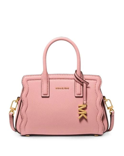 MICHAEL Michael Kors Pink Laila Extra-Small Pebbled-Leather Convertible Crossbody Bag