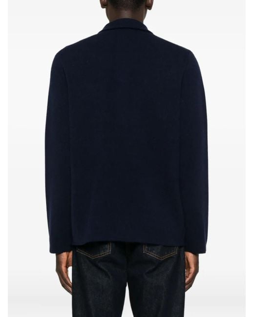 Lardini Blue Patch-Pocket Button Cardigan for men