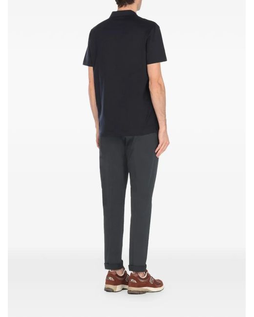 Dondup Blue Polo-Collar V-Neck T-Shirt for men
