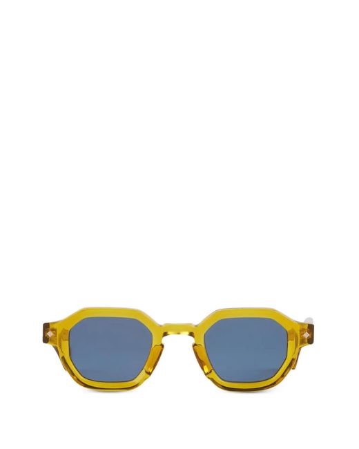 Sato Eyewear Blue Almach Geometric-Frame Sunglasses for men