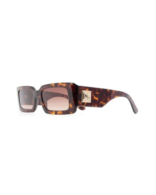Dolce & Gabbana Brown Tortoise-Shell Frame Sunglasses